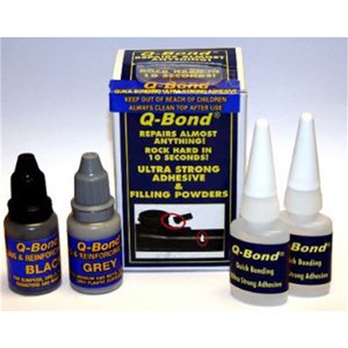 Quick Bonding Adhesive Kit, Two 10ml Bottles Adhesive, with Black and Gray Filling Powders