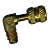1/4" MFL x 3/16" FF 90 Degree Solid Brass Adapter