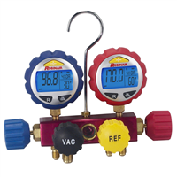 4-way Refrigerant Manifold with Digital Gauges