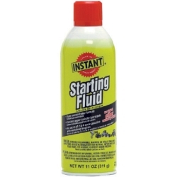 Instant Starting Fluid, Quickly Starts Gasoline and Diesel Engines, 11 oz Can, 12 per Pack