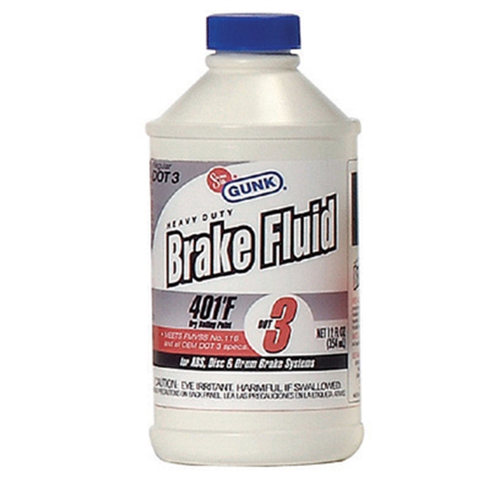 Heavy Duty Brake Fluid, DOT 3, 401 Degree Boiling Point, 12 oz Can, 24 per Pack