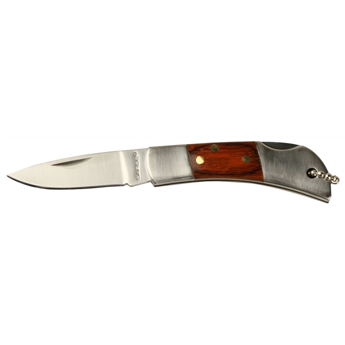 Sarge 2.5 in. Wood Handle Folding Knife w/ Keychain