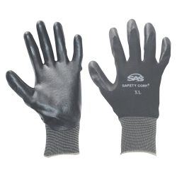 SAS Safety 1-Pair of Paws Nitrile Coated Palm Gloves, Size L