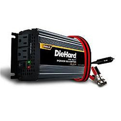 Power Inverter, DieHard, 850 Peak Watts, 425 Continuous Watts, 2 AC Outlets, HD Battery Clamps