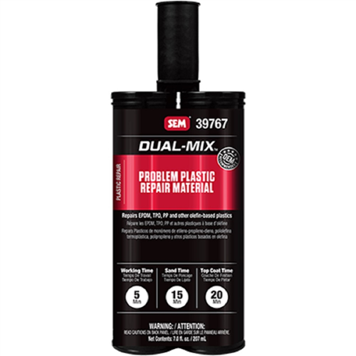 SEM Dual-Mix Problem Plastic Repair Material, 7 oz. Cartridge