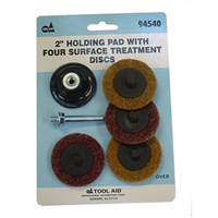 2" Holding Pad with Four Surface Treatment Discs