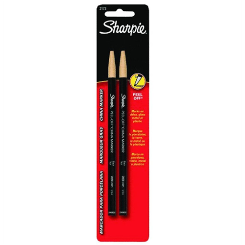 Sharpie 2173pp Sharpie 2 Count Peel-Off China Markers, Black