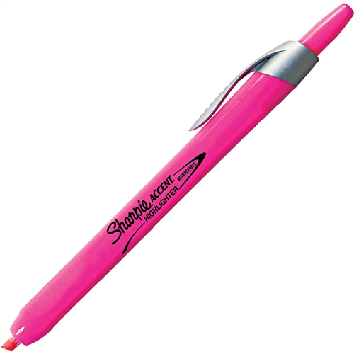 Sharpie Accent Pen-Style Retractable Highlighter, Pink