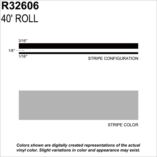 Sharpline Converting Inc R32606 Pinstripe Tape Ms, 3/8" X 40' Silver Metallic