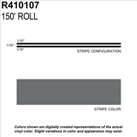 Sharpline Converting Inc R410107 Pinstripe Tape Ms, 3/16" X 150'; Gunmetal Metallic