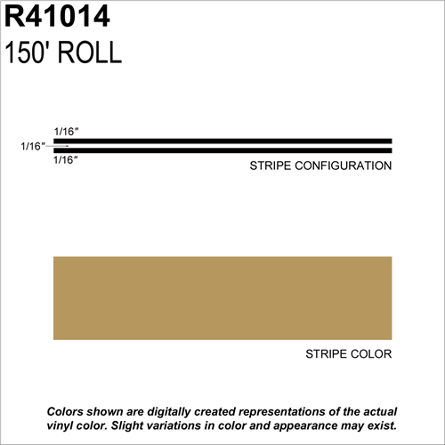 Sharpline Converting Inc R41014 Pinstripe Tape Ms, 3/16" X 150'; Buckskin