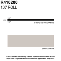 Sharpline Converting Inc R410200 Pinstripe Tape Ms, 3/16" X 150'; New Pewter Metall
