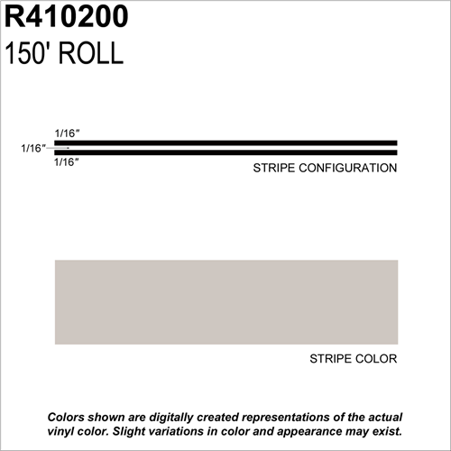 Sharpline Converting Inc R410200 Pinstripe Tape Ms, 3/16" X 150'; New Pewter Metall