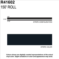 Sharpline Converting Inc R41602 Pinstripe Tape Ms, 1/4" X 150'; Black