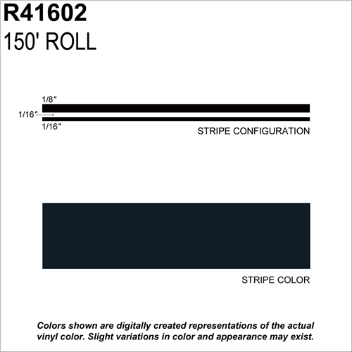 Sharpline Converting Inc R41602 Pinstripe Tape Ms, 1/4" X 150'; Black