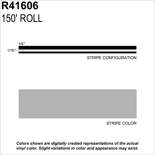 Sharpline Converting Inc R41606 Pinstripe Tape Ms, 1/4" X 150'; Silver Metallic