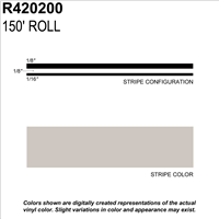 Sharpline Converting Inc R420200 Pinstripe Tape Ms, 5/16" X 150'; New Pewter Metall