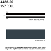 Sharpline Converting Inc 4485-20 Pinstripe Tapepinstripe Light Charcol 1/2" X 150'