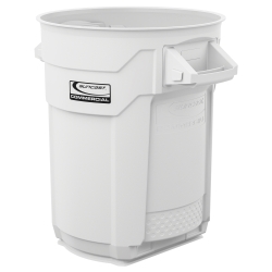Suncast Commercial 20 Gal Utility Trash Can - White