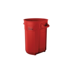 Commercial 32 Gal Utility Trash Can Red