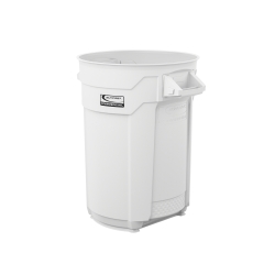 Commercial 32 Gal Utility Trash Can White