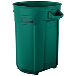 Suncast Commercial 44 Gal Utility Trash Can Green