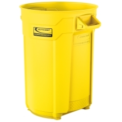 Suncast Commercial 44 Gal Utility Trash Can Yellow