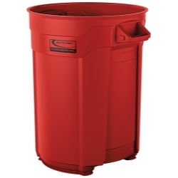 Suncast Commercial 55 Galon Utility Trash Can - Red