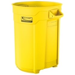 Suncast Commercial 55 Galon Utility Trash Can - Yellow