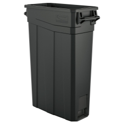 Suncast Commercial Resin Slim Trash Can with Handles, 23-Gallon