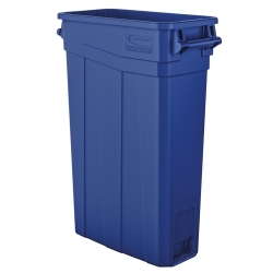 Suncast Commercial Resin Slim Trash Can with Handle, 23-Gallon, Blue