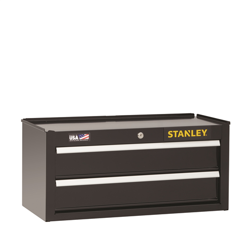 DeWalt Stanley 2-Drawer Middle Chest, 26.5 in. x 12 in., Black