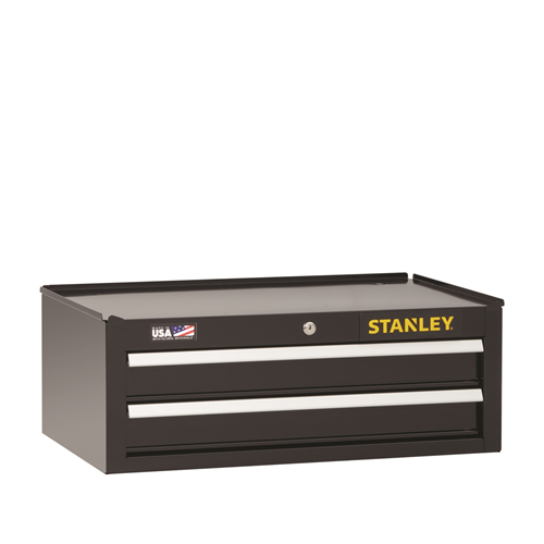 DeWaltÂ® Stanley 2-Drawer Middle Chest, 26 in. x 16 in., Black