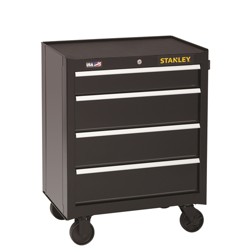 DeWaltÂ® Stanley 4-Drawer Rolling Cabinet, 26.5 in., Black