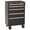 DeWalt Stanley 5-Drawer Rolling Cabinet, 26.5 in., Black