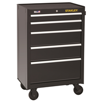 Black & Decker STST22753BK DeWalt Stanley 5-Drawer Rolling Cabinet, 26.5 in., Black