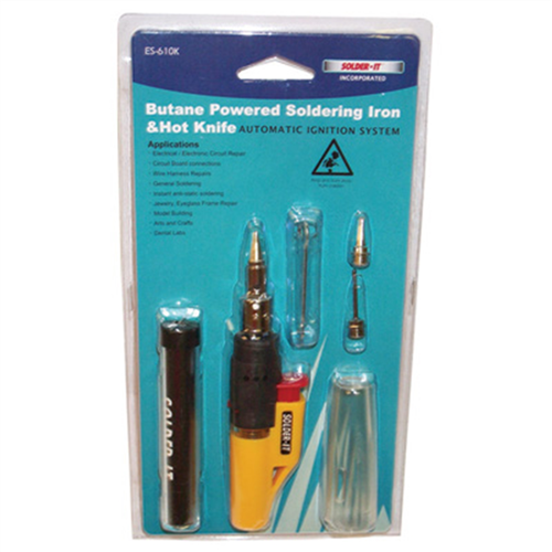 Multi-Function Butane Heat Tool Kit, Hot Knife or Soldering Iron, with Tips and Wrench