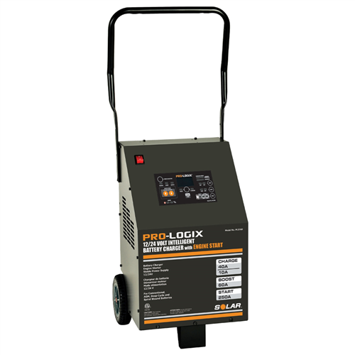 SOLAR PL3760 12/24V 60A PRO-LOGIX Wheeled Battery Charger with Boost