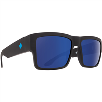 Spy Optic Cyrus Asian Fit Sunglasses, Soft Matte Black Frame w/ Happy Bronze w/ Blue Spectra Lens