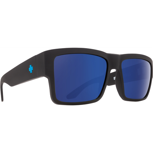 Spy Optic Cyrus Asian Fit Sunglasses, Soft Matte Black Frame w/ Happy Bronze w/ Blue Spectra Lens