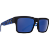 Spy Optic Montana Asian Fit Sunlasses, Soft Matte Black/Navy Tort Frame and Happy Gray Green w/ Dark Blue Spectra Lens