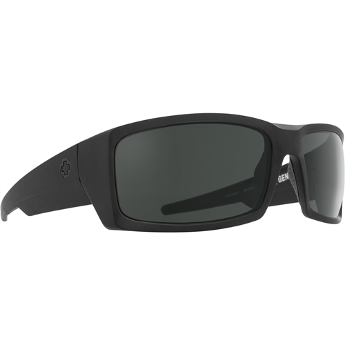 Spy Optic General Sunglasses, Matte Black ANSI RX Frame w/ HD Plus Gray Green Polar Lens
