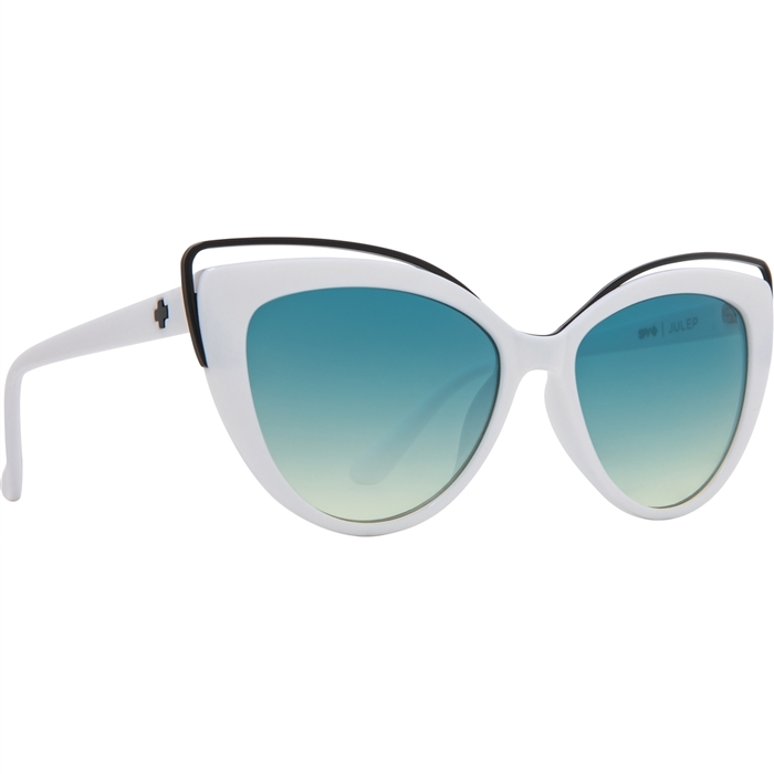 Spy Optic Julep Sunglasses, White Frame and Turquoise Fade Lens