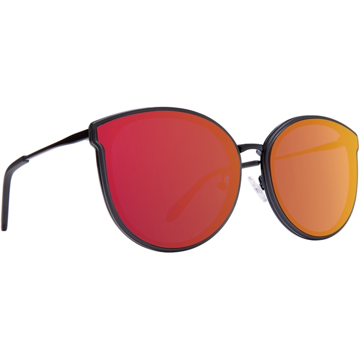 Spy Optic Colada Sunglasses, Matte Translucent Gray Gloss Black Frame w/ Rose w/ Burgundy Flash Mirror Lens