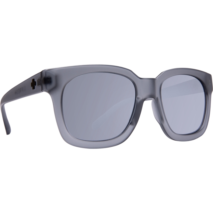 Spy Optic Shandy Sunglasses, Matte Translucent Gray Frame w/ Gray w/ Silver Mirror Lens
