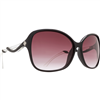 Spy Optic Fiona Sunglasses, Black w/ Clear Frame w/ Happy Merlot Fade Lens