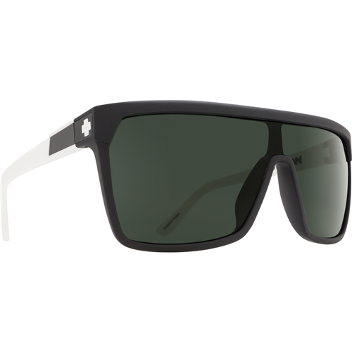 Spy Optic Flynn Sunglasses, Matte Ebony/Ivory Frame w/ Happy Gray Green Lens