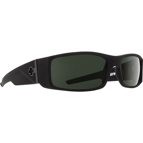Spy Optic Hielo Sunglasses, Soft Matte Black Frame and Happy Gray Green Lens
