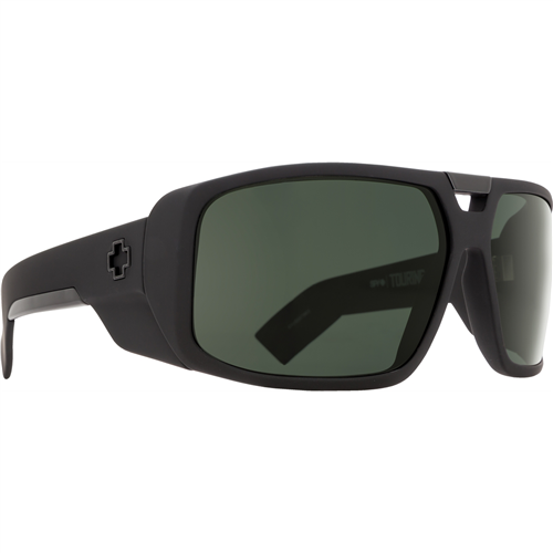 Spy Optic Touring Glasses, Soft Matte Black Frame w/ Happy Gray Green Lens