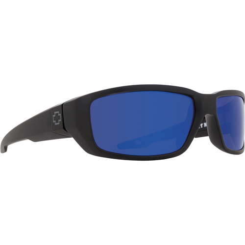 Spy Optic Dirty Mo Sunglasses, Matte Black Frame w/ Happy Bronze Polar w/ Blue Spectra Lens